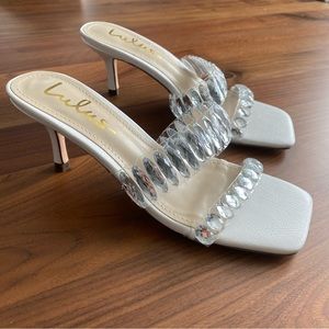 Lulus Jazelle White High Heel Sandals